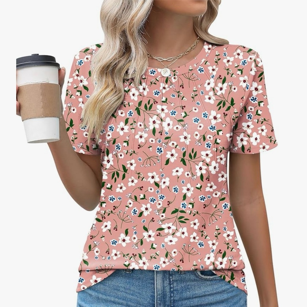 Floral Blossom Short Sleeve Top